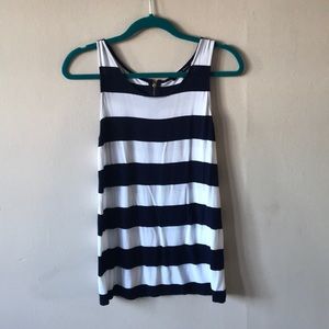 Navy and white striped tank